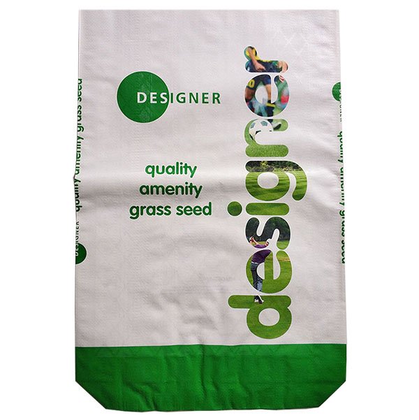 grass seed square bottom bag front side