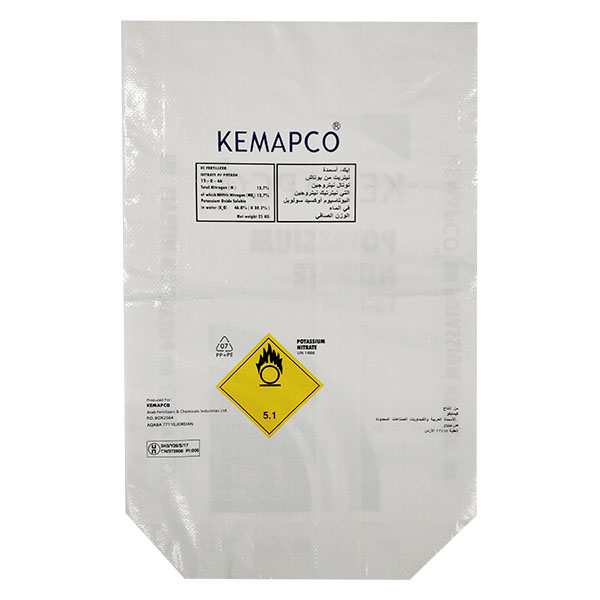 Potassium Nitrate Square Bottom Bag Back Side