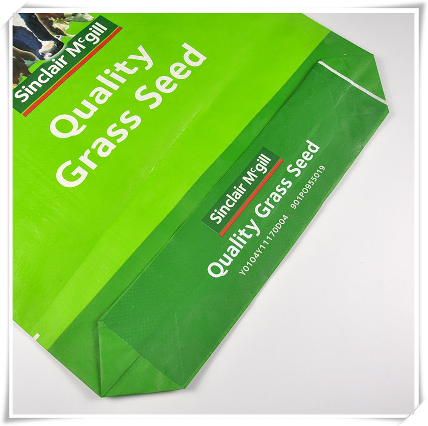 Bottom of 25kg Grass Seed Anti-Slip Square Bottom Woven Polypropylene Bag