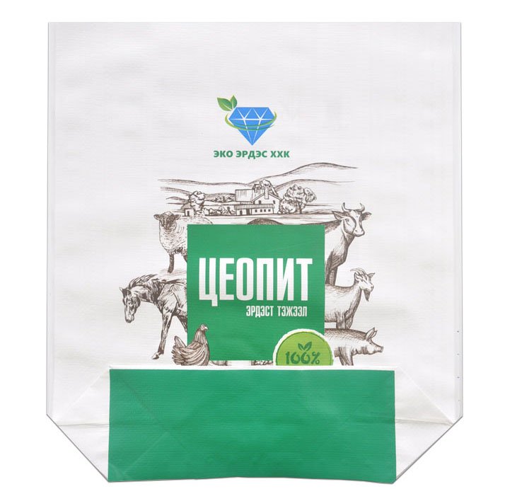 5kg Block Bottom PP Woven Bag for Animal Feed